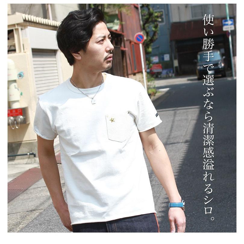 Schott ショット 別注 限定 DEER POCKET ONE STAR レザーポケット ワンスター Ｔシャツ 3163030 3173042｜lax｜10