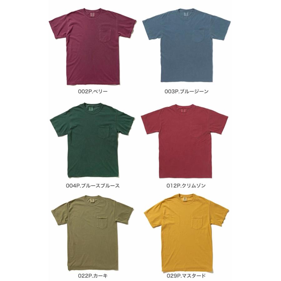 COMFORT COLORS コンフォートカラーズ 6030 アダルト 6.1oz リングスパン ガーメントダイ Ｔシャツ 後染め ピグメント ポケット 半袖 | COMFORT COLORS | 02