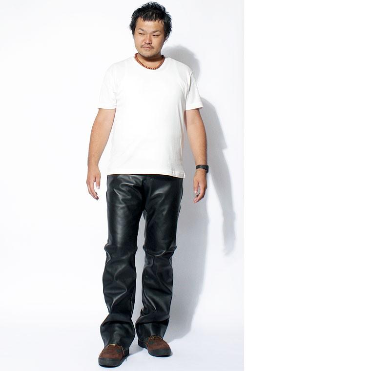 Schott N.Y.C 大きいサイズ ショット ブーツカット レザーパンツ Schott N.Y.C 大きいサイズ ショット ブーツカット レザーパンツ