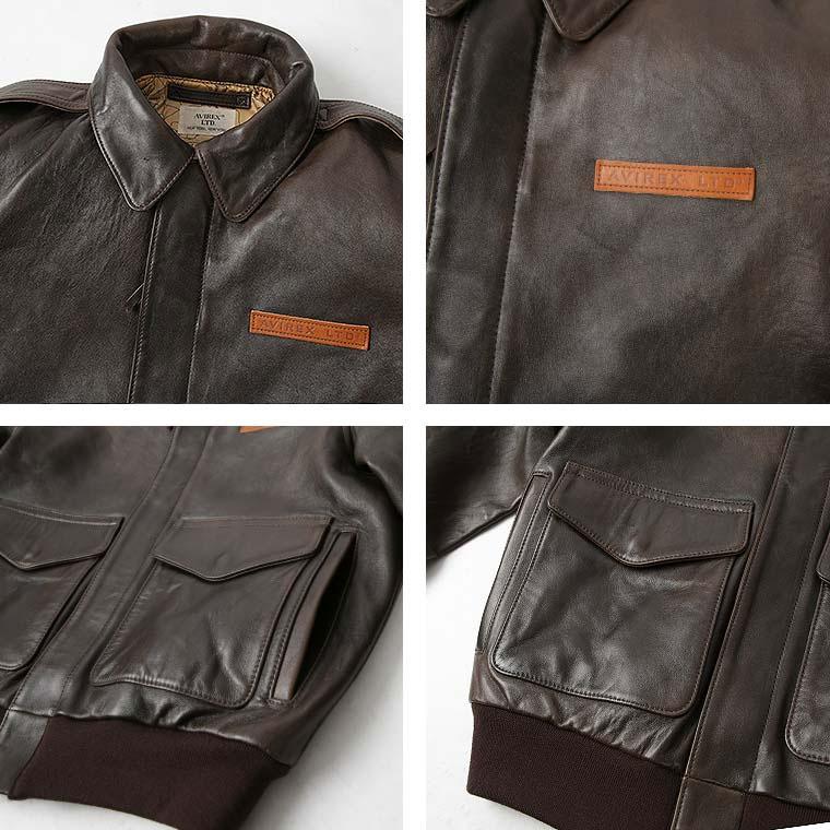 AVIREX アヴィレックス アビレックス A-2 ANTIQUE LAMB A-2ジャケット ラムレザー フライトジャケット ミリタリージャケット 7833950011 7834950018の画像