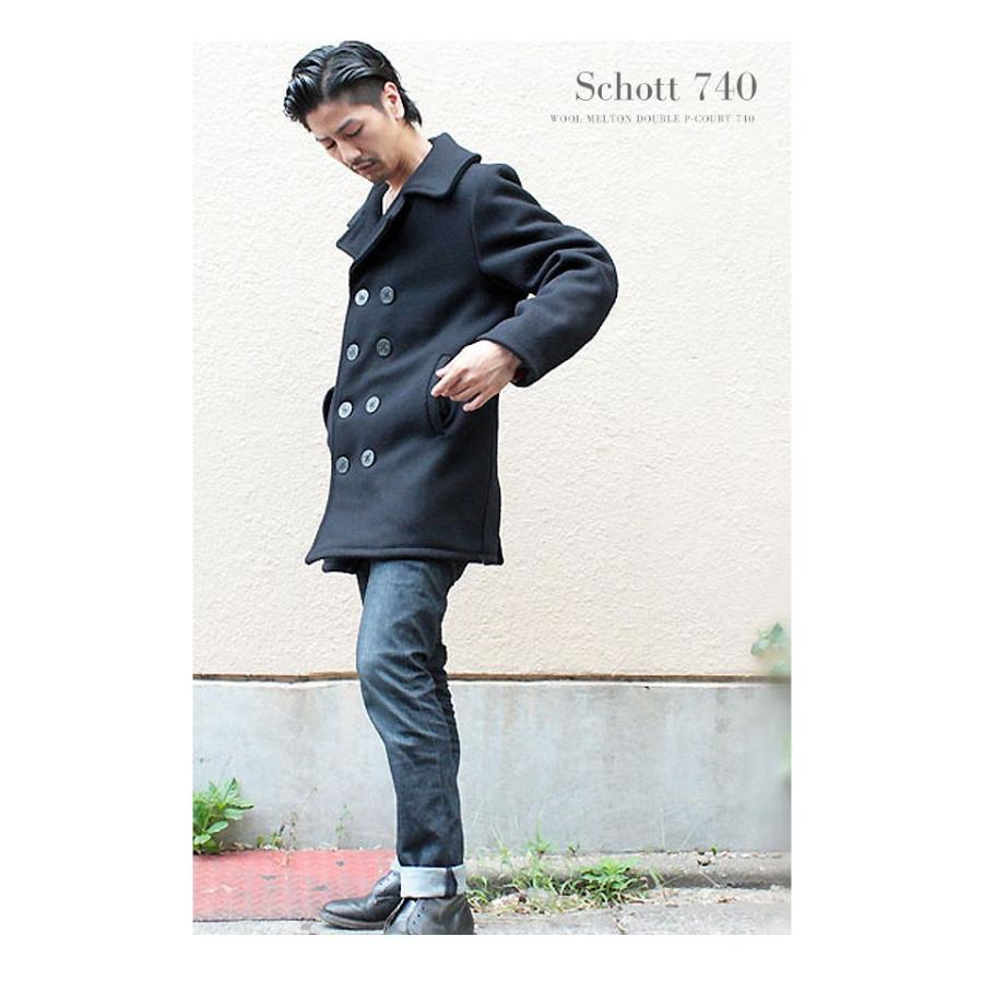 Schott N.Y.C ショット ウールメルトン Pコート 740 【USAモデル Schott N.Y.C ショット ウールメルトン Pコート 740 【USAモデル