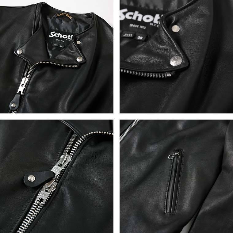 Schott N.Y.C ショットNO COLLAR LAMBSKIN RIDERS ノーカラー Schott N.Y.C ショットNO COLLAR LAMBSKIN RIDERS ノーカラー