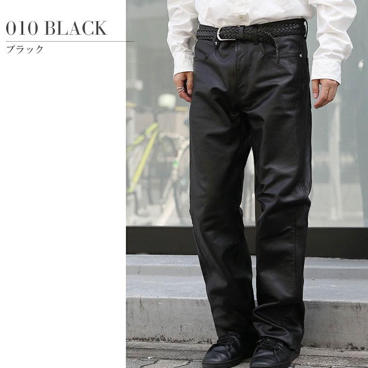 【ポイント10倍】Schott ショット LOT.025 LEATHER PANTS レザーパンツレザーパンツ 牛革 カウハイド ストレート 作業着 ワイドパンツ バイカー 7825915002 2025の画像