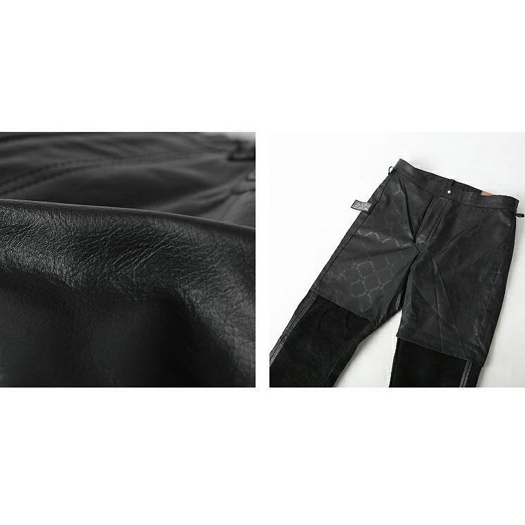 【ポイント10倍】Schott ショット LOT.025 LEATHER PANTS レザーパンツレザーパンツ 牛革 カウハイド ストレート 作業着 ワイドパンツ バイカー 7825915002 2025の画像