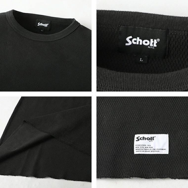 Schott N.Y.C（ショット） Schott LS HONEYCOMB CREWNECK T ハニカム