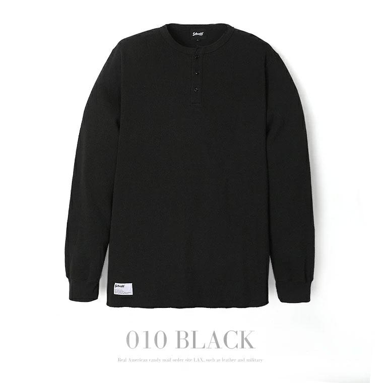 カットソー(長袖/七分) jonnlynx honeycomb tee Schott N.Y.C（ショット） Schott LS HONEYCOMB HENRYNECK T ハニカム