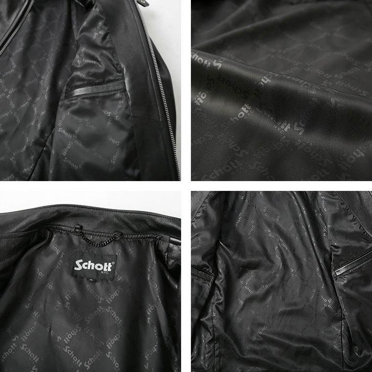 Schott ショット シングルライダース カフェレーサー シープ アウター レザージャケット シングルライダース 革ジャン 3111052 7823950078 7825950011の画像