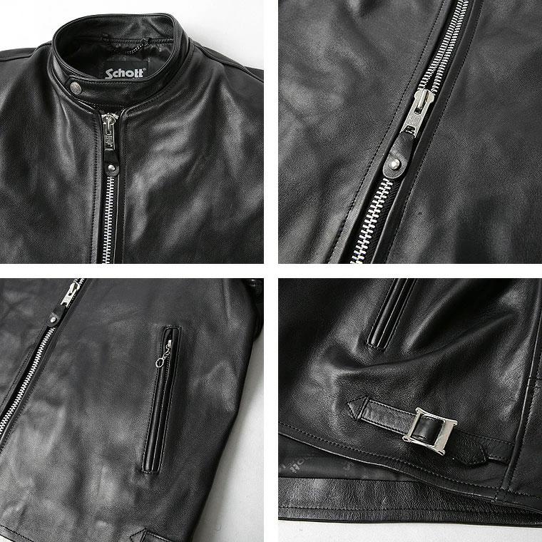 Schott ショット シングルライダース カフェレーサー シープ アウター レザージャケット シングルライダース 革ジャン 3111052 7823950078 7825950011の画像