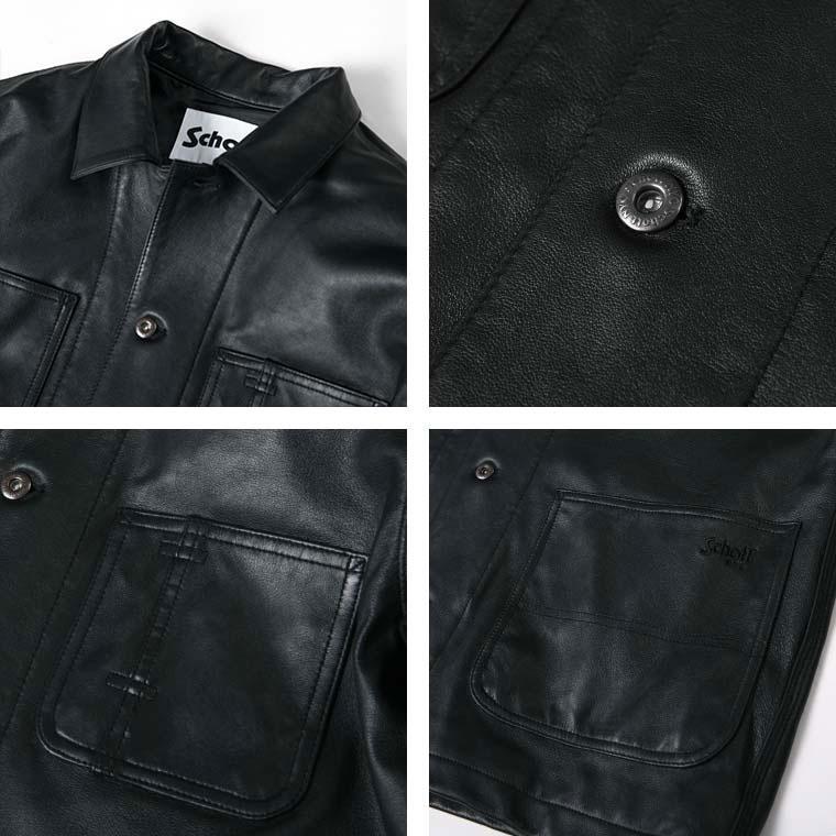 Schott ショット ラムレザー カバーオール ワークジャケット 革ジャン ミリタリー 襟付き 3111050 2025 7825950012の画像