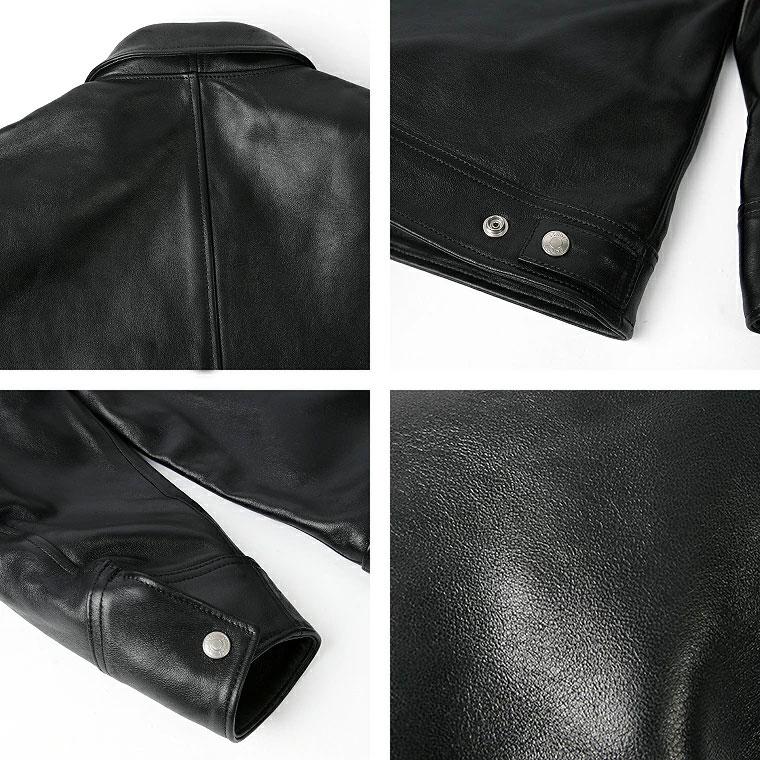 【ポイント10倍】Schott ショットラムレザー トラッカージャケット襟付き レザージャケット 3121034 7823950120 7825950014 革ジャン シングルライダース 羊革の画像
