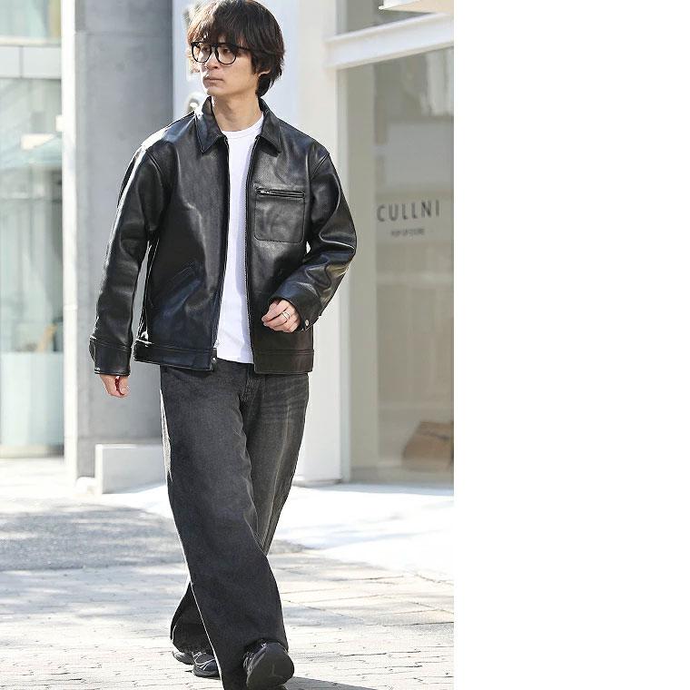 【ポイント10倍】Schott ショットラムレザー トラッカージャケット襟付き レザージャケット 3121034 7823950120 7825950014 革ジャン シングルライダース 羊革の画像