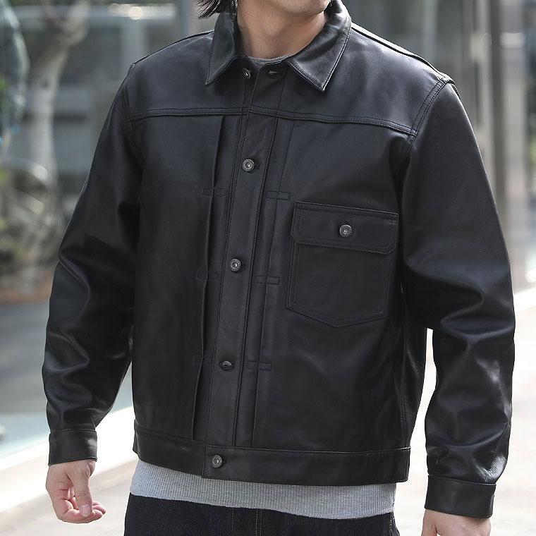 Schott ショット SHEEP LEATHER 1st TRACKER JACKET シープレザー1stトラッカージャケット 革ジャン ワーク Gジャン 7823150012 7825950015の画像