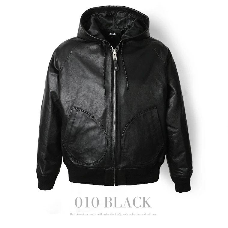 Schott N.Y.C（ショット） 【ポイント10倍】Schott レザー フーデッド