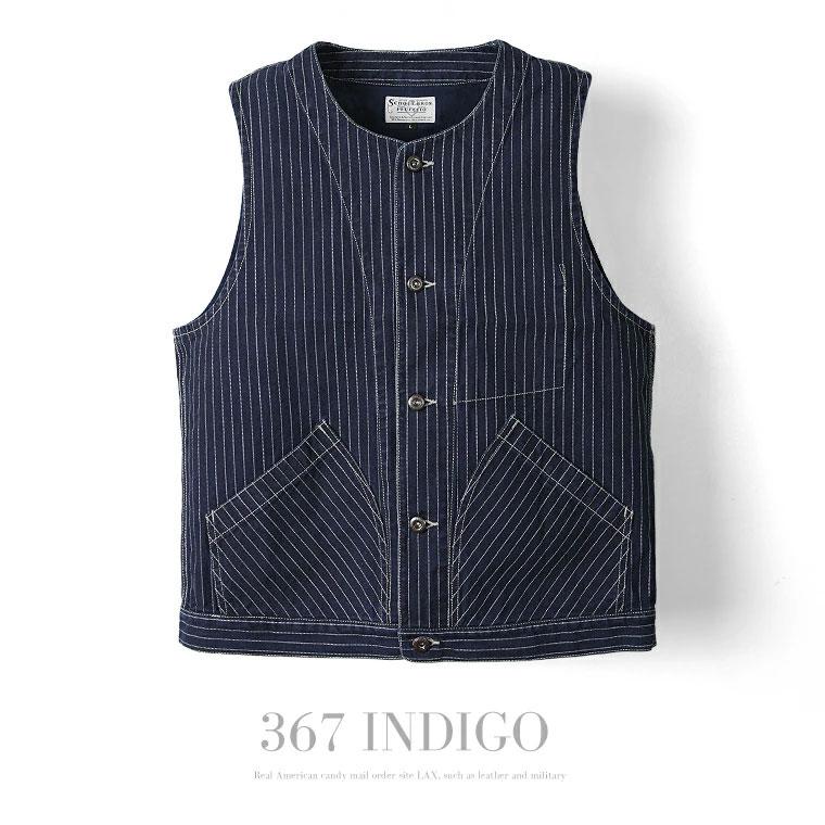 Schottショット インディゴ デニムベスト Schott N.Y.C（ショット） 【ポイント10倍】Schott OLD HICKORY DENIM