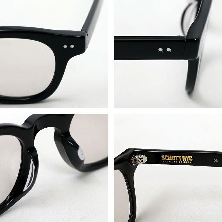 Schott N.Y.C ショット　VANDERBILT サングラス　日本製　黒 Schott N.Y.C（ショット） 【ポイント10倍】Schott サングラス メガネ