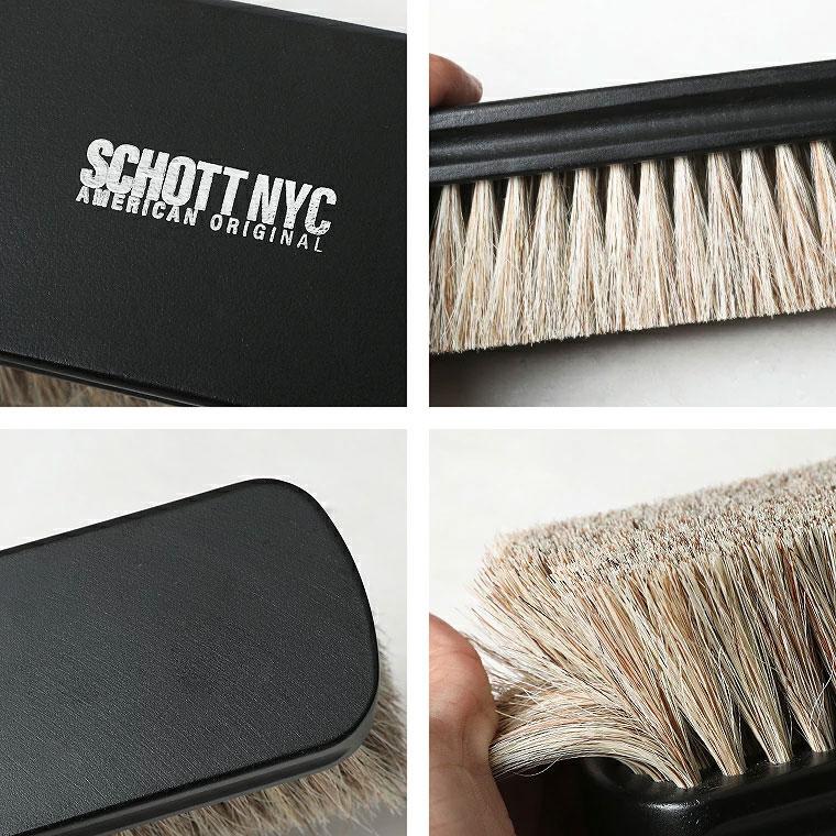 Schott N.Y.C（ショット） SCHOTT ホース ヘアブラシ 馬毛ブラシ ケア
