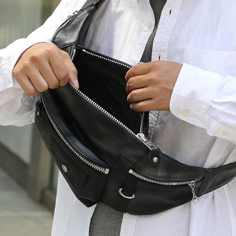 Schott ショット RIDERS LEATHER BODY BAG ライダース ショルダーバッグ 革カバン バッグ ボディバッグ 通勤 通学 プレゼント バイカー  3169013  7825976010の画像