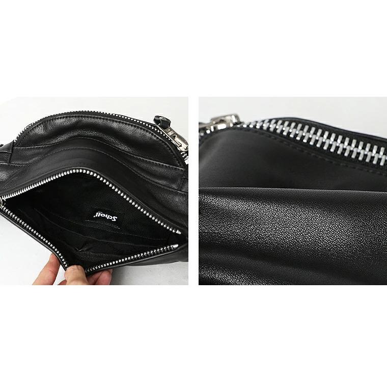 Schott ショット RIDERS LEATHER BODY BAG ライダース ショルダーバッグ 革カバン バッグ ボディバッグ 通勤 通学 プレゼント バイカー  3169013  7825976010の画像