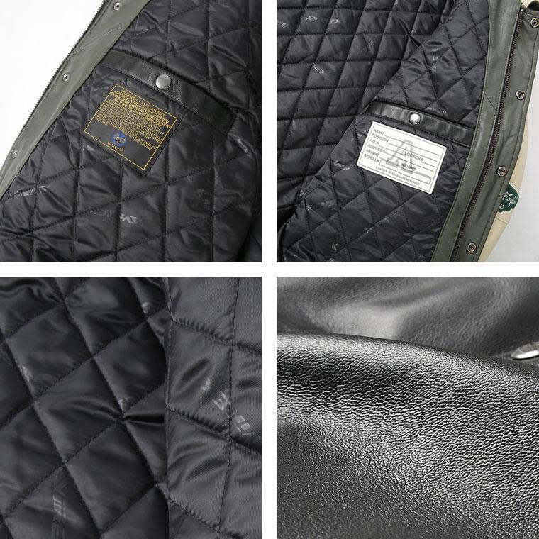【ポイント10倍】AVIREX アビレックス アヴィレックス  STADIUM JACKET WILD BEARS スタジアム ジャケット ワイルド ベアーズ レザージャケット 7833950013 2025の画像