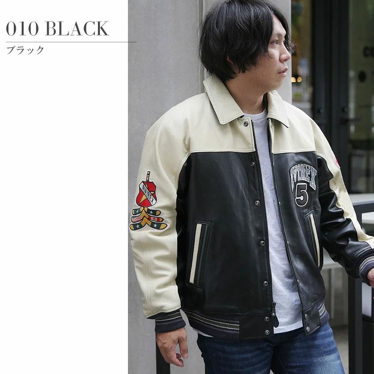 【ポイント10倍】AVIREX アビレックス アヴィレックス  STADIUM JACKET WILD BEARS スタジアム ジャケット ワイルド ベアーズ レザージャケット 7833950013 2025の画像