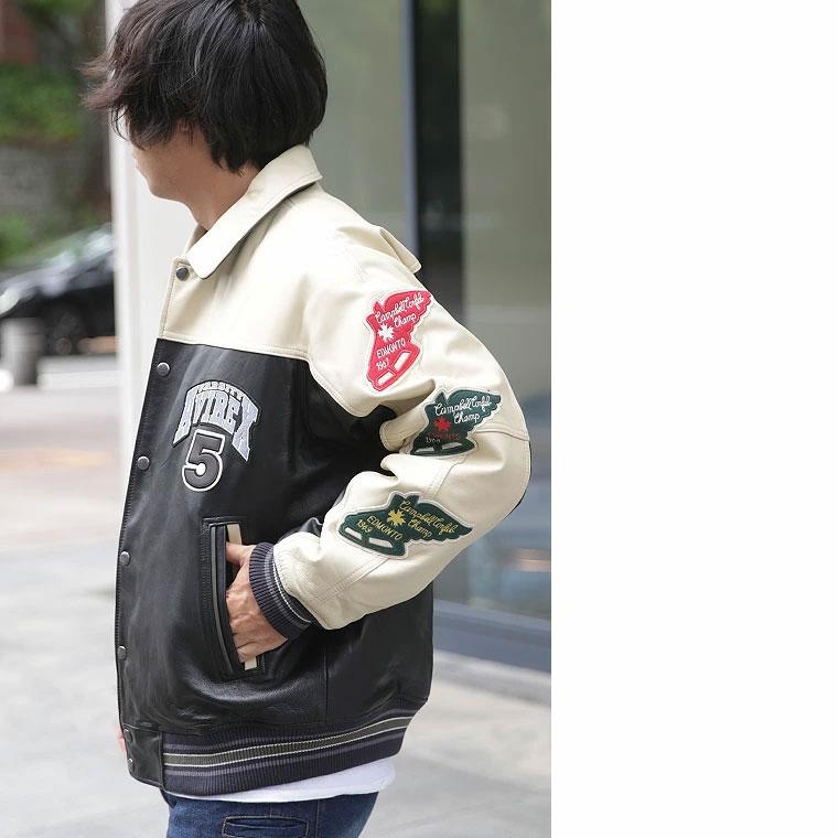 【ポイント10倍】AVIREX アビレックス アヴィレックス  STADIUM JACKET WILD BEARS スタジアム ジャケット ワイルド ベアーズ レザージャケット 7833950013 2025の画像