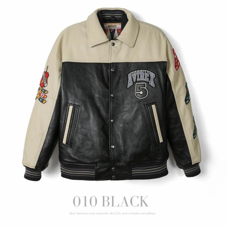 【ポイント10倍】AVIREX アビレックス アヴィレックス  STADIUM JACKET WILD BEARS スタジアム ジャケット ワイルド ベアーズ レザージャケット 7833950013 2025の画像