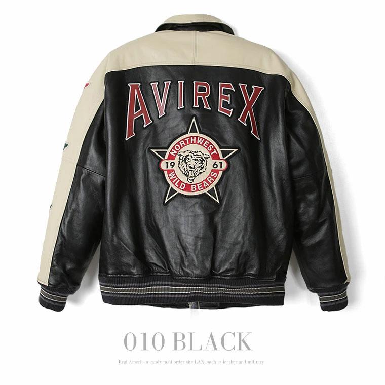 【ポイント10倍】AVIREX アビレックス アヴィレックス  STADIUM JACKET WILD BEARS スタジアム ジャケット ワイルド ベアーズ レザージャケット 7833950013 2025の画像