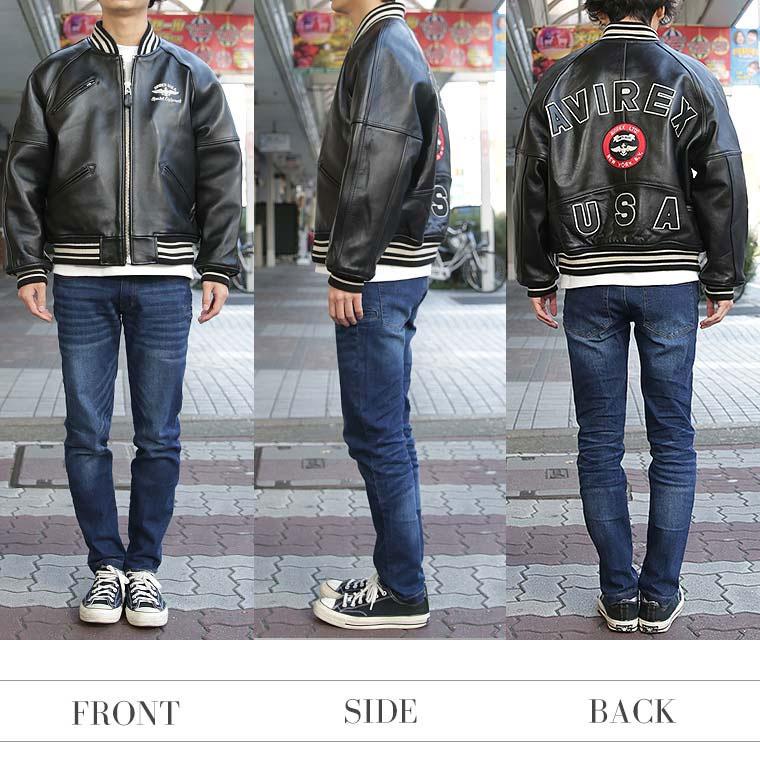 【ポイント10倍】AVIREX アビレックス バーシティジャケット 羊革 VARSITY JACKET 6181032 7834950015の画像