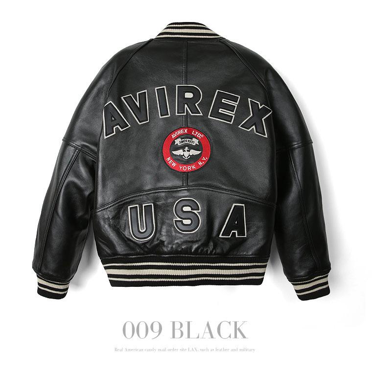 【ポイント10倍】AVIREX アビレックス バーシティジャケット 羊革 VARSITY JACKET 6181032 7834950015の画像