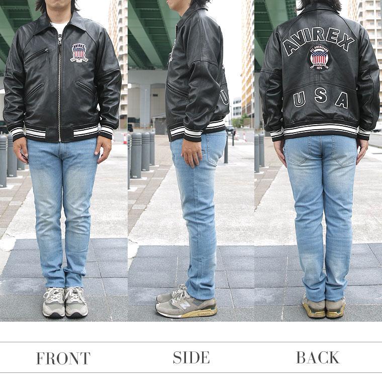 【ポイント10倍】AVIREX アビレックス アヴィレックス VARSITY バーシティ バーシティー ヴァーシティ ヴァーシティー レザージャケット ラムレザー 7834950016の画像