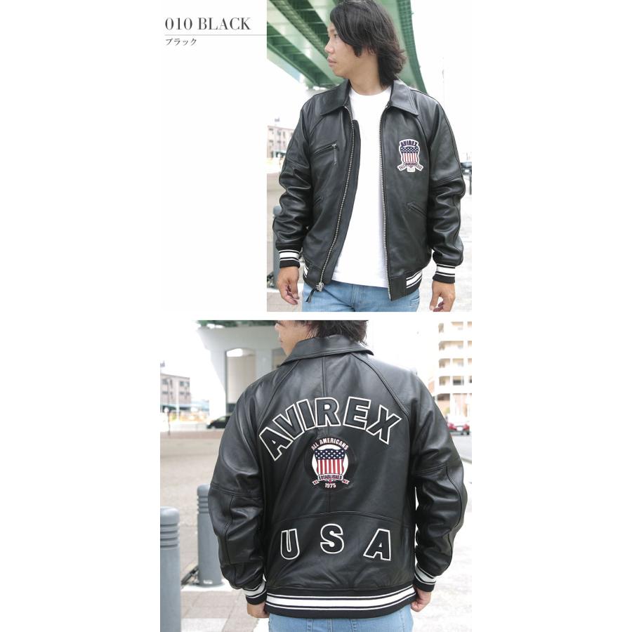 【ポイント10倍】AVIREX アビレックス アヴィレックス VARSITY バーシティ バーシティー ヴァーシティ ヴァーシティー レザージャケット ラムレザー 7834950016の画像
