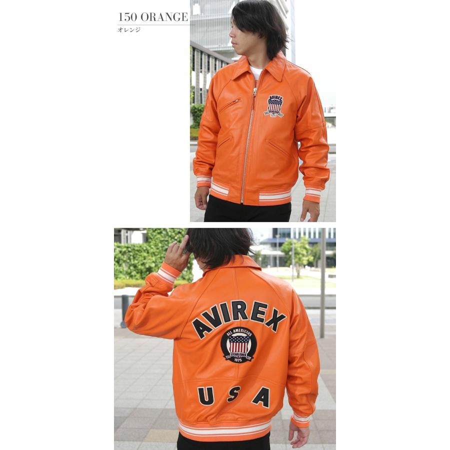【ポイント10倍】AVIREX アビレックス アヴィレックス VARSITY バーシティ バーシティー ヴァーシティ ヴァーシティー レザージャケット ラムレザー 7834950016の画像