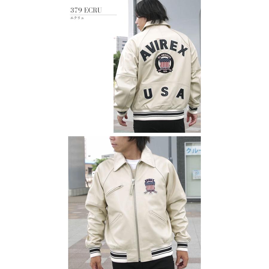 【ポイント10倍】AVIREX アビレックス アヴィレックス VARSITY バーシティ バーシティー ヴァーシティ ヴァーシティー レザージャケット ラムレザー 7834950016の画像
