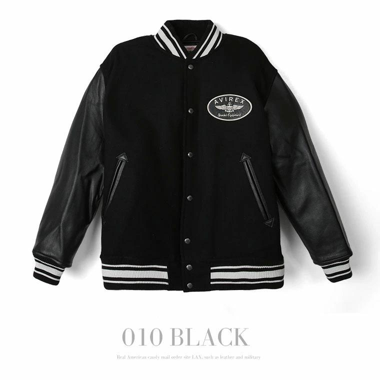 【ポイント10倍】AVIREX アビレックス アヴィレックス  SUGNATUR VARSITY JACKET シグネチャー バーシティ ジャケット レザージャケット 革ジャン 7834952036の画像