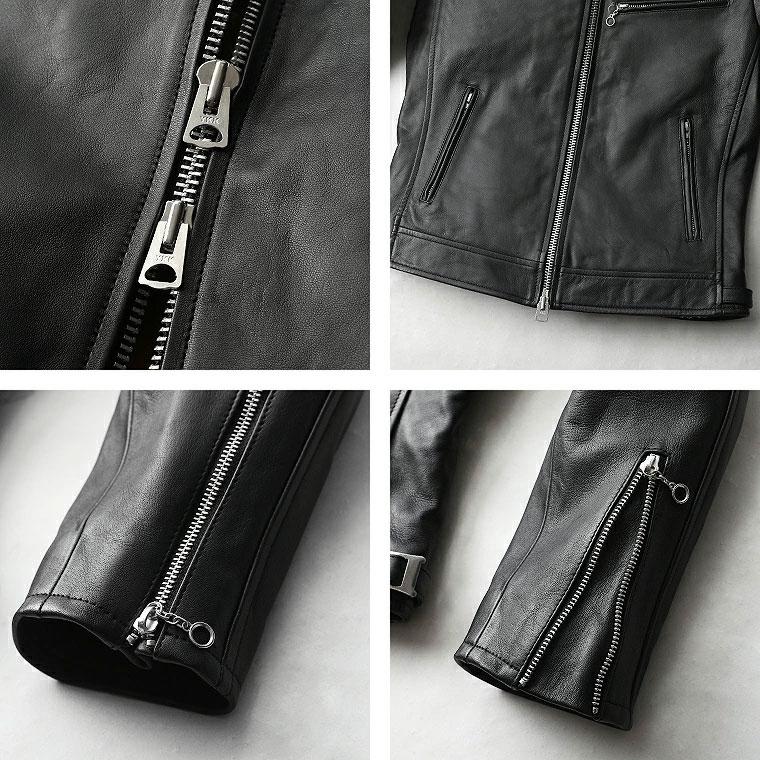 【ポイント10倍】Retro Grade レトログレード シープスキン 襟付き トラッカー SCHOTT AVIREX ブラック 羊革 本革 レザー 7935950004【返品・交換不可】の画像