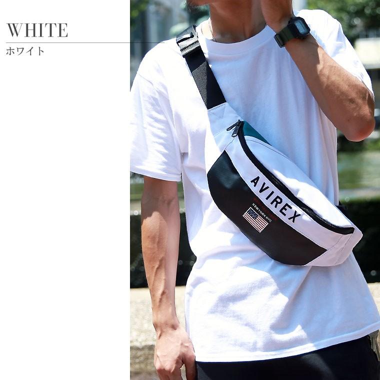 AVIREX ボディバッグ ホワイト斜めがけバッグ　美品 AVIREX（アヴィレックス） 【ポイント10倍】AVIREX アビレックス
