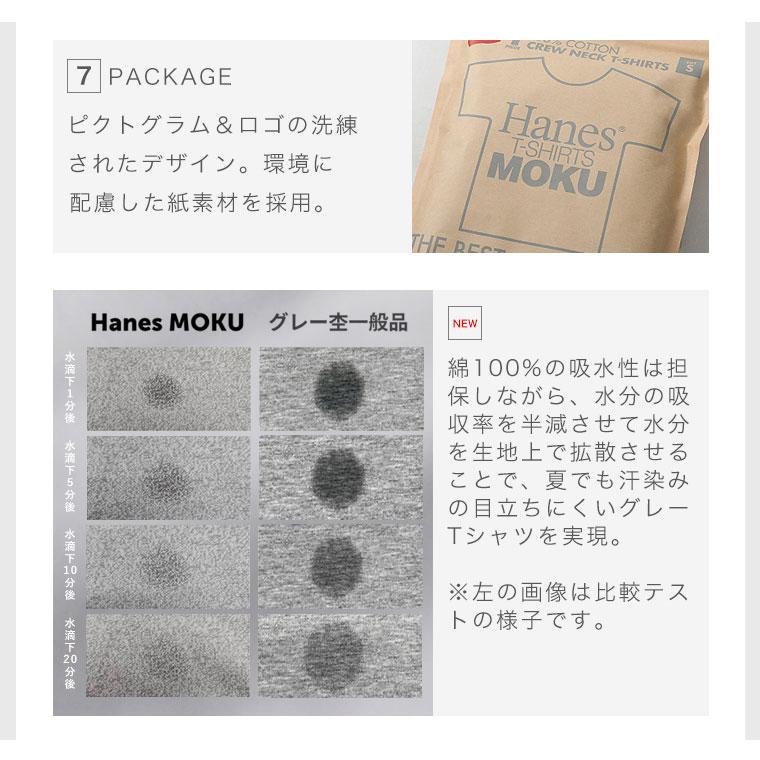 Hanes（ヘインズ） 半袖 Tシャツ HM1-D203 MOKU クルーネック 半袖t