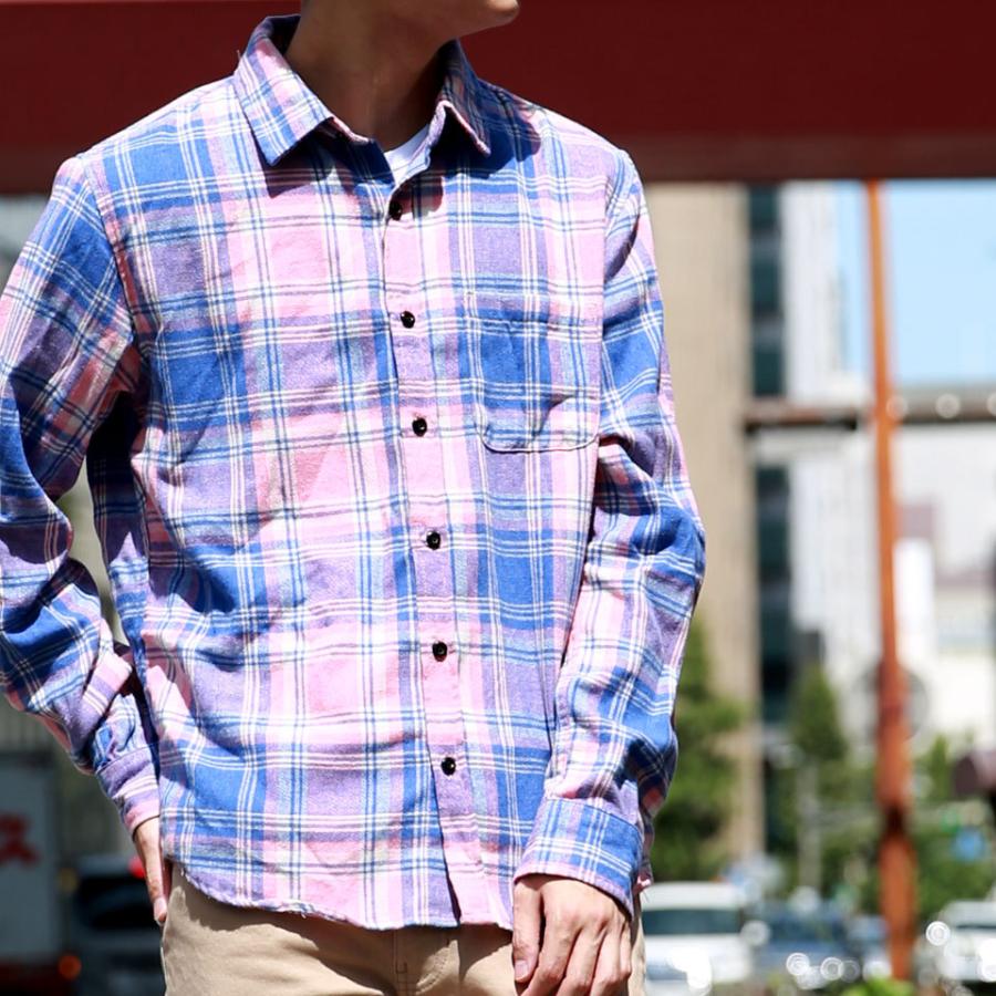 2枚目半額クーポン チェックシャツ メンズ ネルシャツ シャツ コットンネルチェックシャツ S M L Xl 長袖シャツ 腰巻 ペアルック カップル ラックス Lax 09 皮ジャン皮パンのlax 通販 Yahoo ショッピング