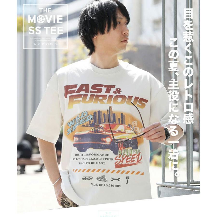 ムービー プリント Tシャツ メンズ ヴィンテージ 加工 古着 大人 ワン