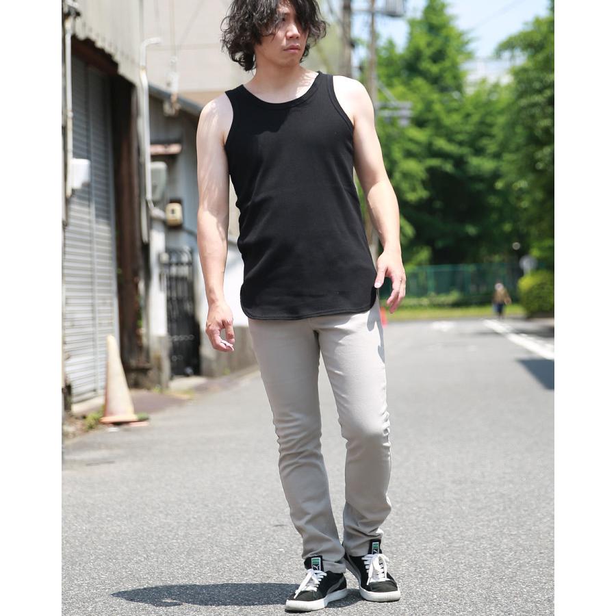 ワッフル タンクトップ サーマル メンズ トップス インナー お洒落 カットソー 春服 夏服 ベーシック  無地 カジュアル ラックス WEB-1 |  | 05