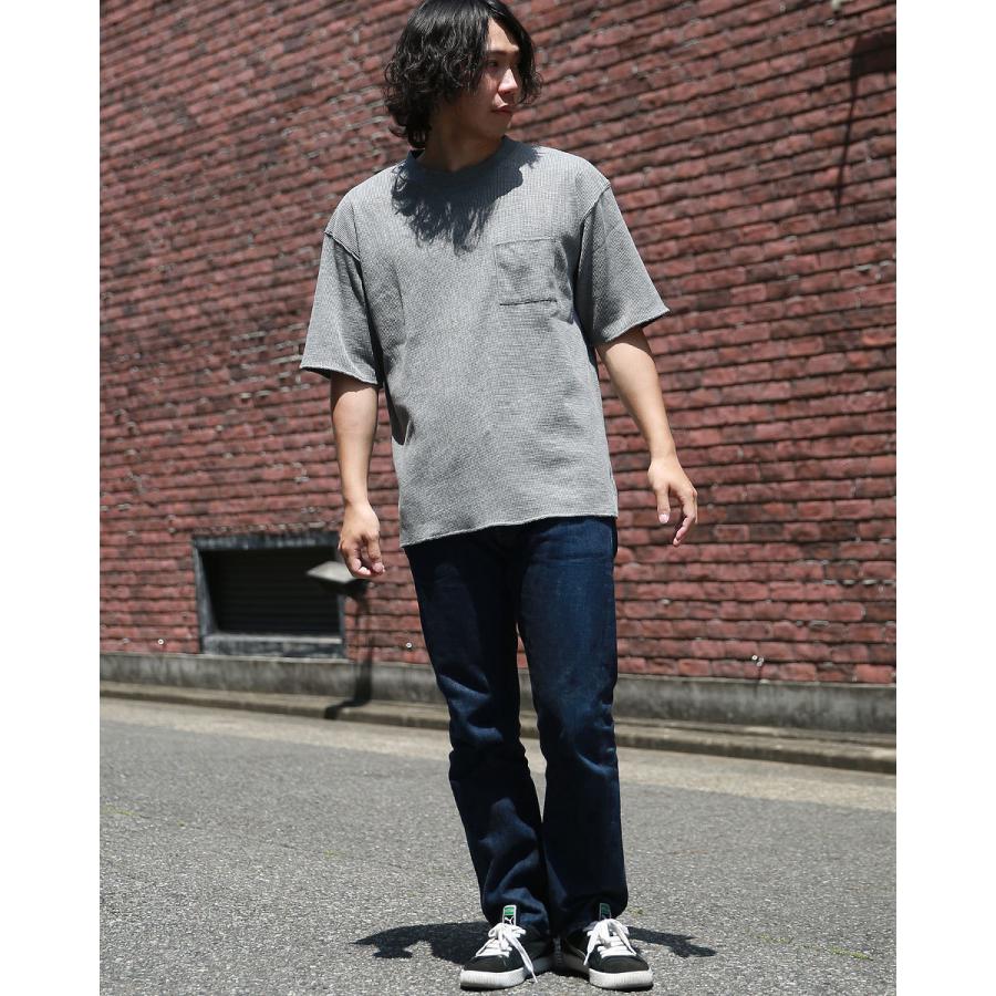 ワッフル ポケット ｔシャツ サーマル メンズ トップス インナー お洒落 カットソー 春服 夏服 ベーシック  無地 |  | 07