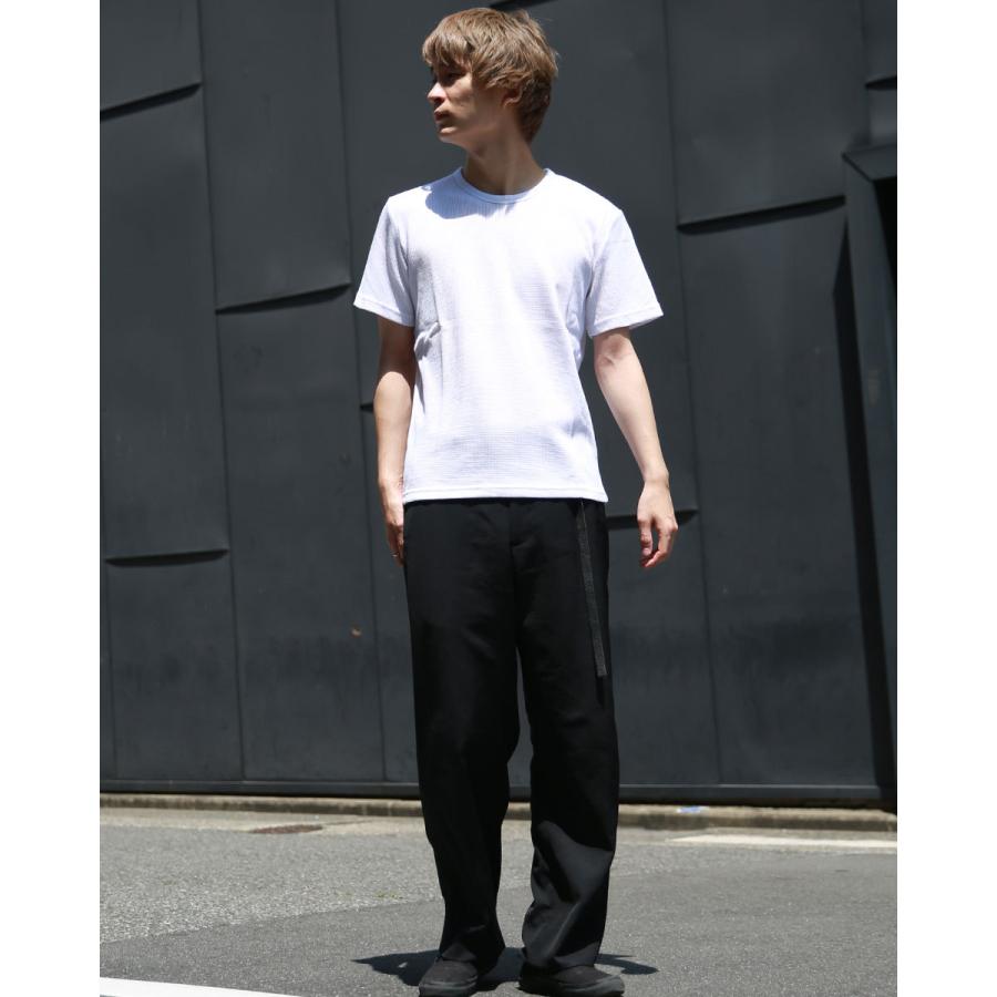 ワッフル クルーネックｔシャツ サーマル メンズ トップス インナー お洒落 カットソー 春服 夏服 ベーシック  無地 |  | 03