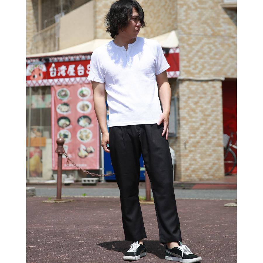 サーマル ヘンリーネック tシャツ メンズ トップス インナー お洒落 カットソー 春服 夏服 ミリタリー ベーシック テレコ 無地 |  | 03