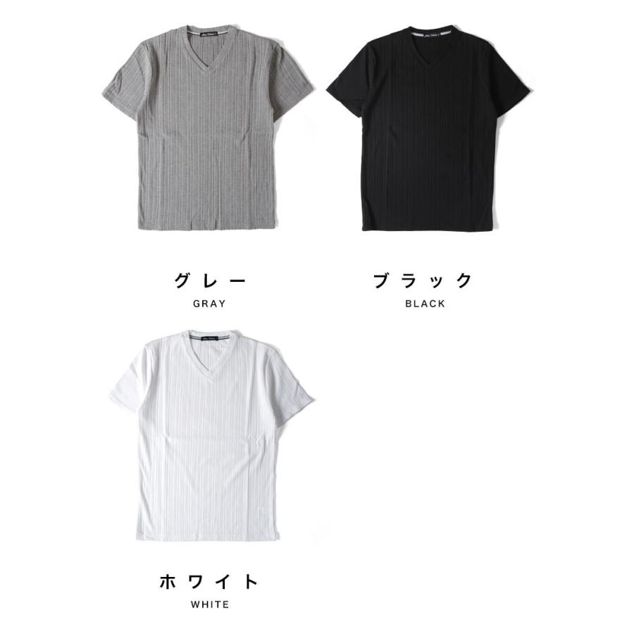 スパン テレコ Tシャツ メンズ トップス インナー お洒落 カットソー 春服 夏服 Vネック カジュアル ラックス WEB-5 |  | 11