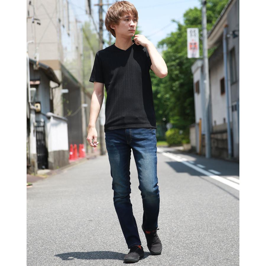 スパン テレコ Tシャツ メンズ トップス インナー お洒落 カットソー 春服 夏服 Vネック カジュアル ラックス WEB-5 |  | 07