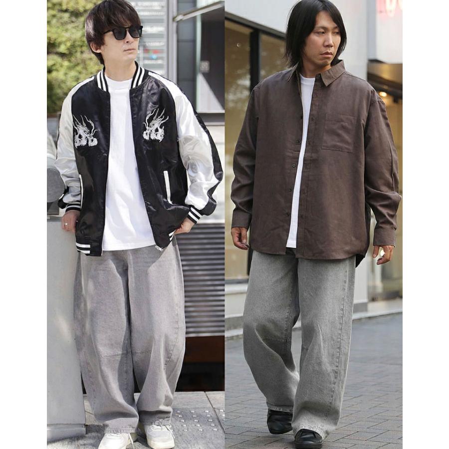 バレルレッグジーンズ パンツ ワイドパンツ デニム ワイドデニムパンツ ジーパン バギーパンツ 太め ルーズシルエット オーバーサイズ  ワンウォッシュ WEB-657 |  | 10