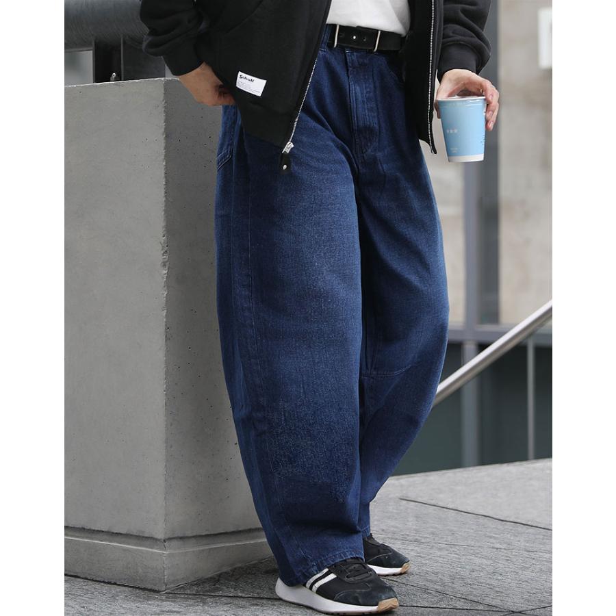 バレルレッグジーンズ パンツ ワイドパンツ デニム ワイドデニムパンツ ジーパン バギーパンツ 太め ルーズシルエット オーバーサイズ  ワンウォッシュ WEB-657 |  | 11