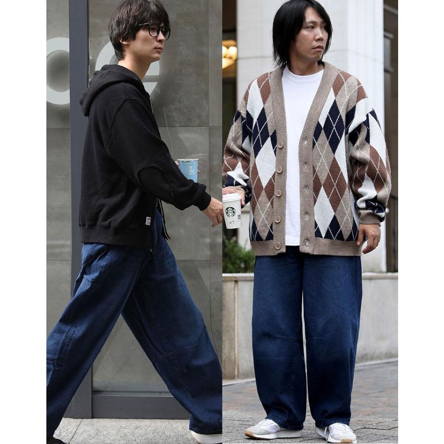 バレルレッグジーンズ パンツ ワイドパンツ デニム ワイドデニムパンツ ジーパン バギーパンツ 太め ルーズシルエット オーバーサイズ  ワンウォッシュ WEB-657 |  | 12