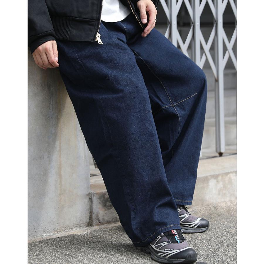 バレルレッグジーンズ パンツ ワイドパンツ デニム ワイドデニムパンツ ジーパン バギーパンツ 太め ルーズシルエット オーバーサイズ  ワンウォッシュ WEB-657 |  | 13