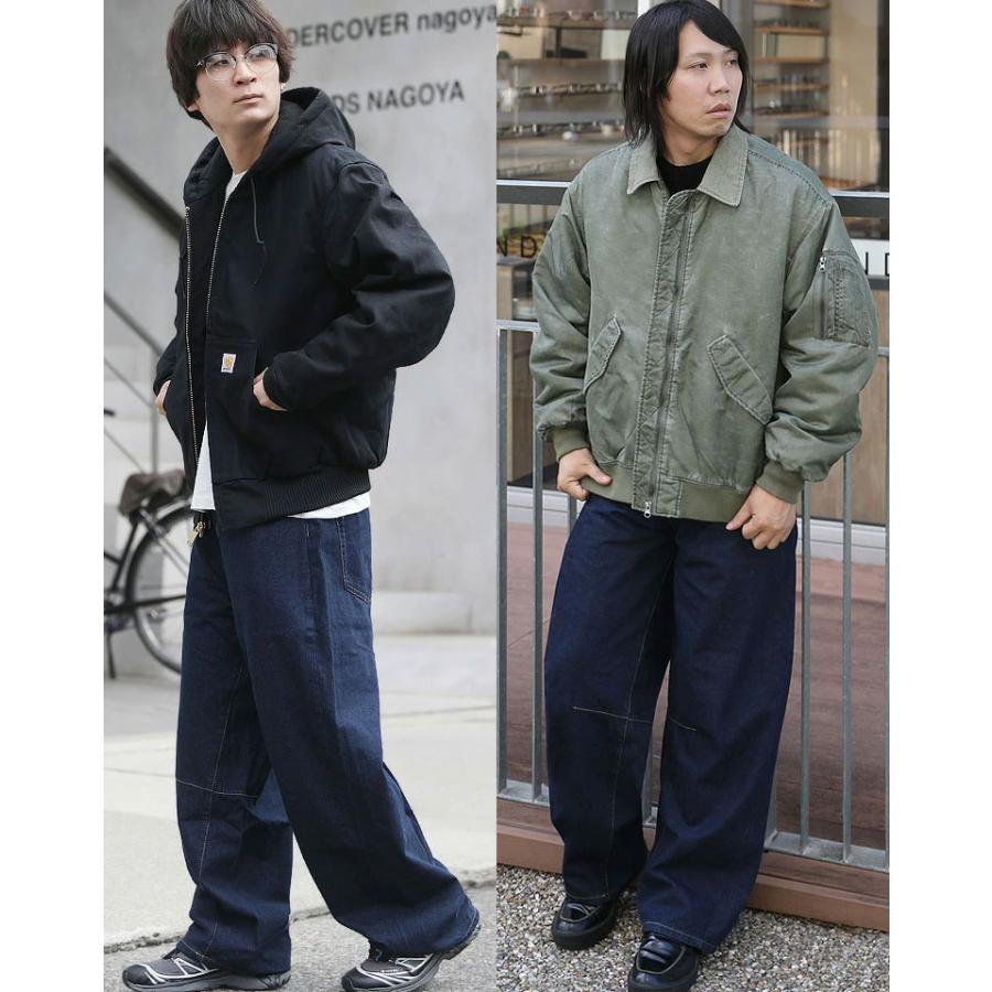 バレルレッグジーンズ パンツ ワイドパンツ デニム ワイドデニムパンツ ジーパン バギーパンツ 太め ルーズシルエット オーバーサイズ  ワンウォッシュ WEB-657 |  | 14